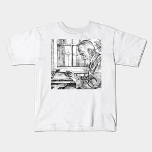 GEORGE BERNARD SHAW - ink portrait .1 Kids T-Shirt